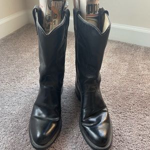 Black mens cowboy boots